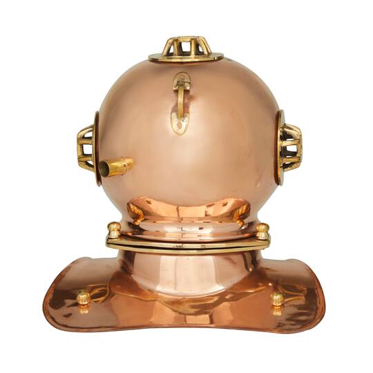 8" Brass Metal Diver Helmet Decoration